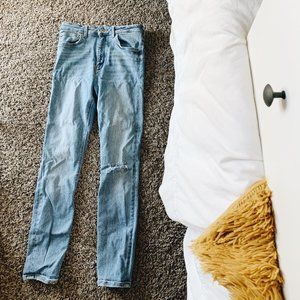 High Waisted  ZARA Light Wash Jeans